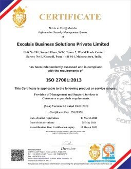 Certificate: 27001